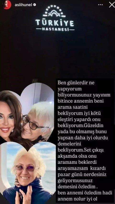 Aslı Hünel: Hadi annem ne olur iyi ol