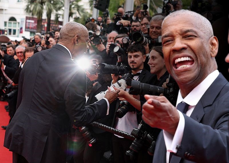 Kırmızı halıda hararetli tartışma | Denzel Washington çileden çıktı