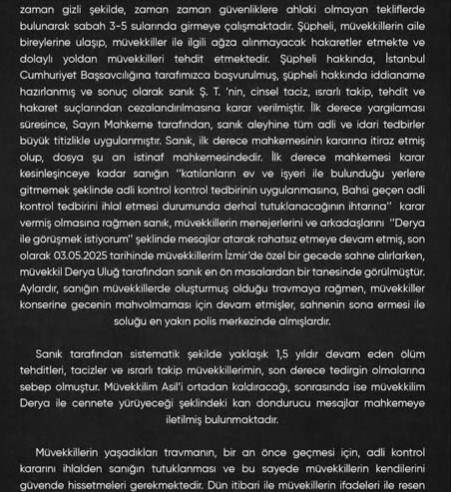 Derya Uluğ’un korku dolu anları: “Kan dondurucu mesajlar”