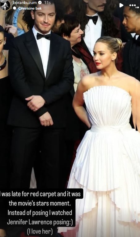 Boran Kuzum ile Jennifer Lawrence aynı karede
