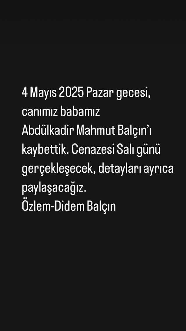 Didem Balçın’ın acı günü