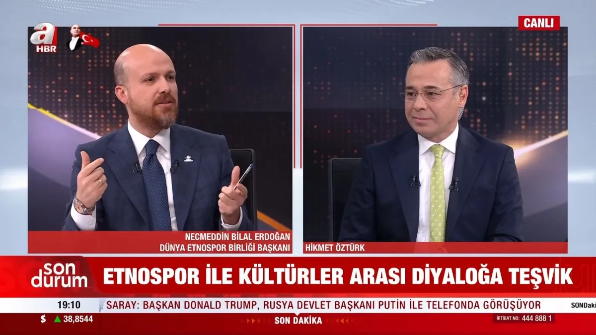 Bilal Erdoğan’dan A Haber’de önemli açıklamalar: Etnospor dünya barışına da katkı sağlayacak bir şey…