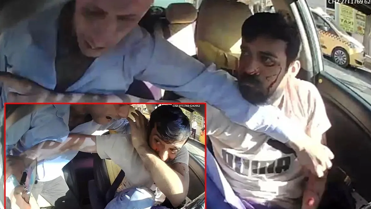 SON DAKİKA…Gaziantep’te taksiciye bıçaklı saldırı! Dehşet anları kamerada: Yüzünü ve boynunu defalarca…