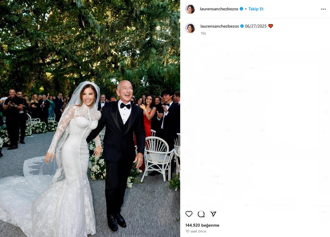 Lauren Sanchez’in gelinliğinin yapımı 900 saat sürdü! “Sadece bir elbise değil”