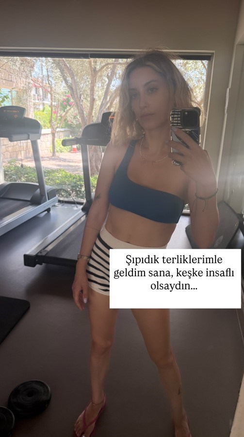 Hazal Kaya’dan spor salonundan paylaşım