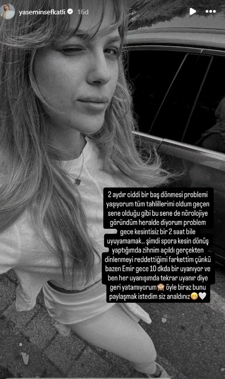 Yasemin Şefkatli Tatlıses: Ciddi baş dönmesi problemi yaşıyorum