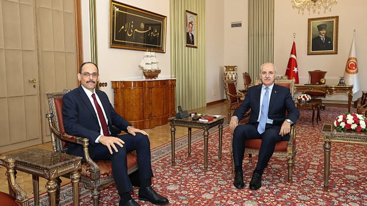 TBMM Başkanı Kurtulmuş, MİT Başkanı Kalın’ı kabul etti! Gündem Terörsüz Türkiye komisyonu